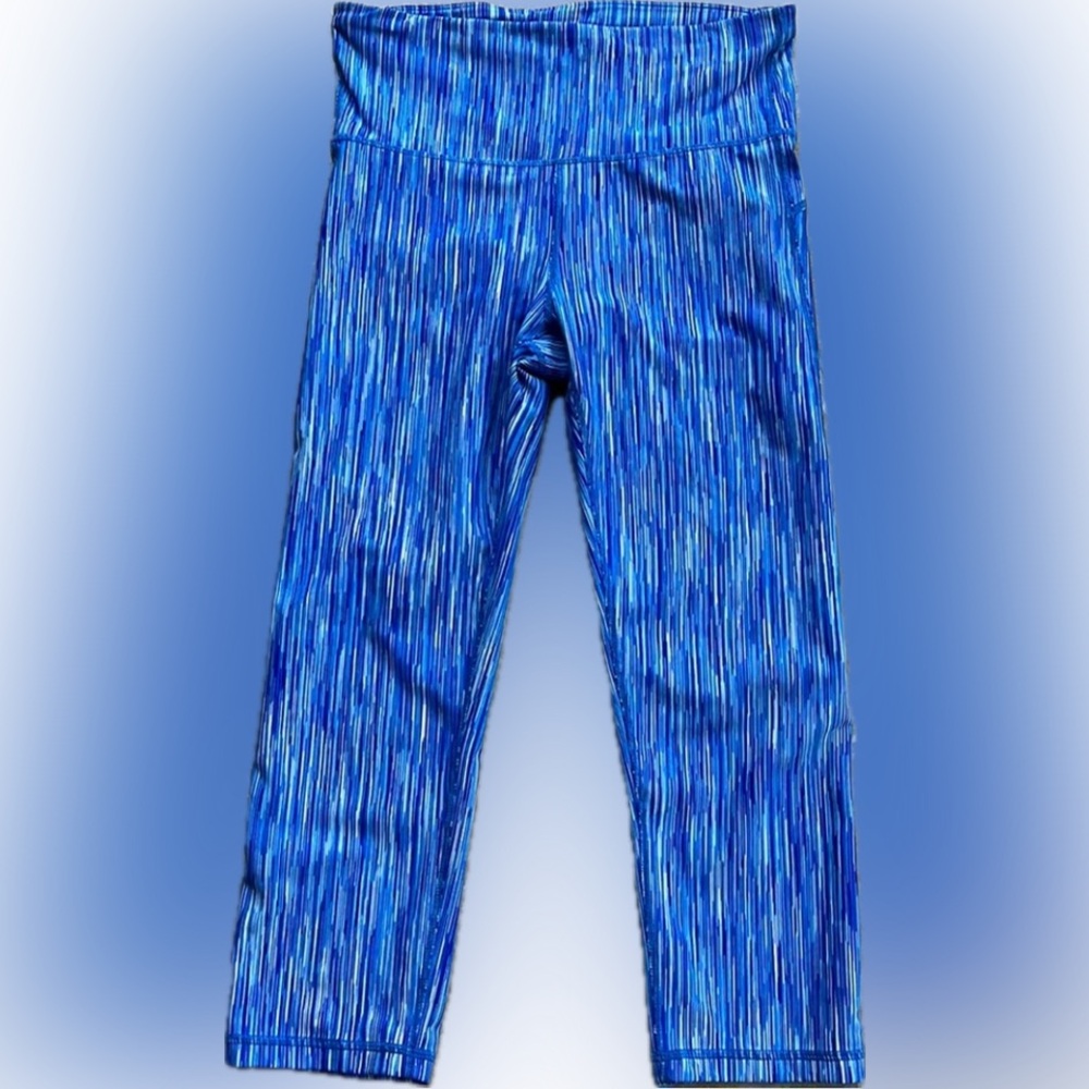 GapFit gap high waisted crop Capri leggings blue G fast gap